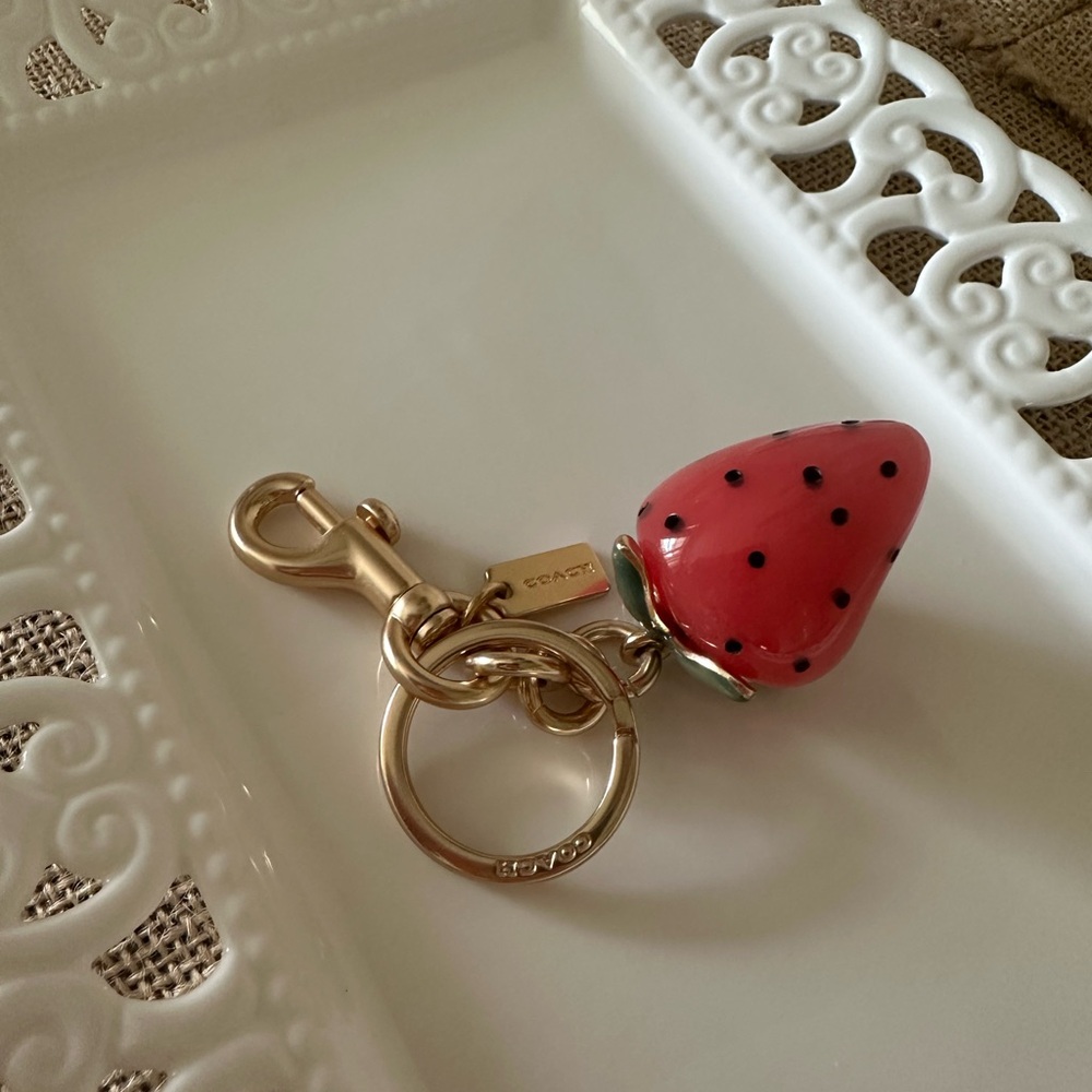Coach Strawberry Keychain
